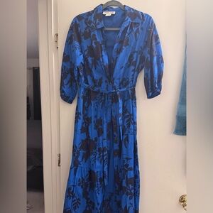 Blue Floral Women's Dress